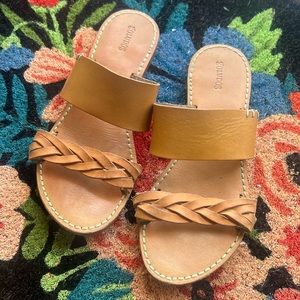 Sólidos Braided Leather Sandals- Sz 7